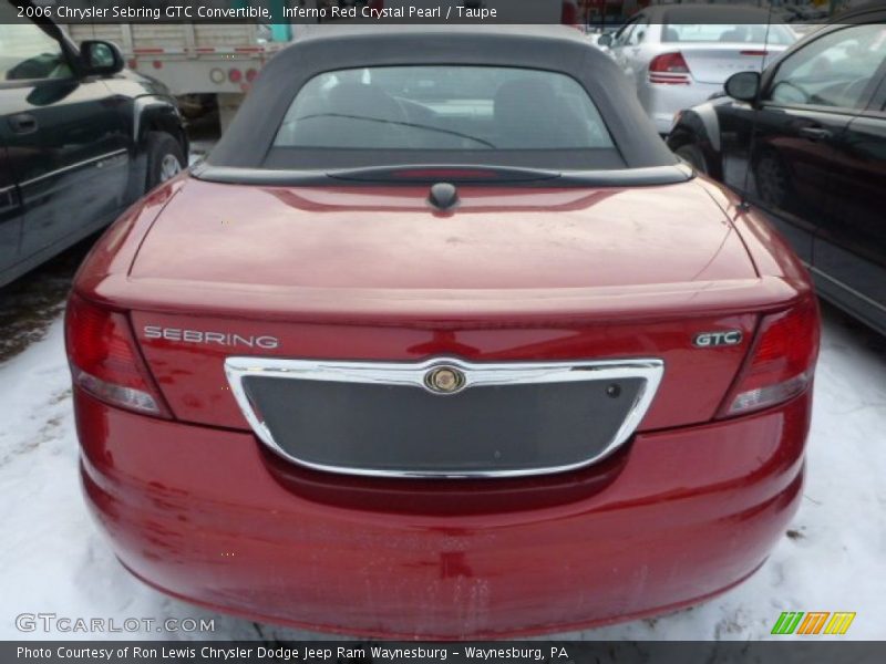 Inferno Red Crystal Pearl / Taupe 2006 Chrysler Sebring GTC Convertible