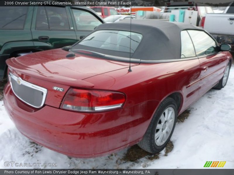 Inferno Red Crystal Pearl / Taupe 2006 Chrysler Sebring GTC Convertible