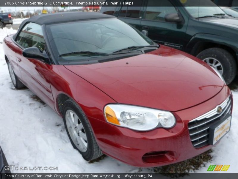 Inferno Red Crystal Pearl / Taupe 2006 Chrysler Sebring GTC Convertible