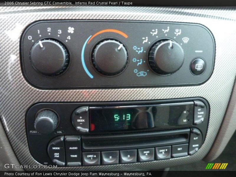 Inferno Red Crystal Pearl / Taupe 2006 Chrysler Sebring GTC Convertible