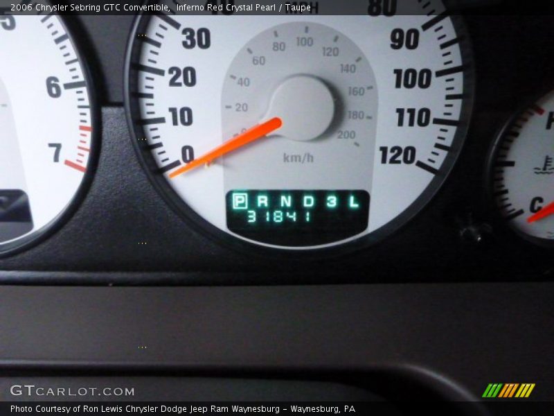 Inferno Red Crystal Pearl / Taupe 2006 Chrysler Sebring GTC Convertible