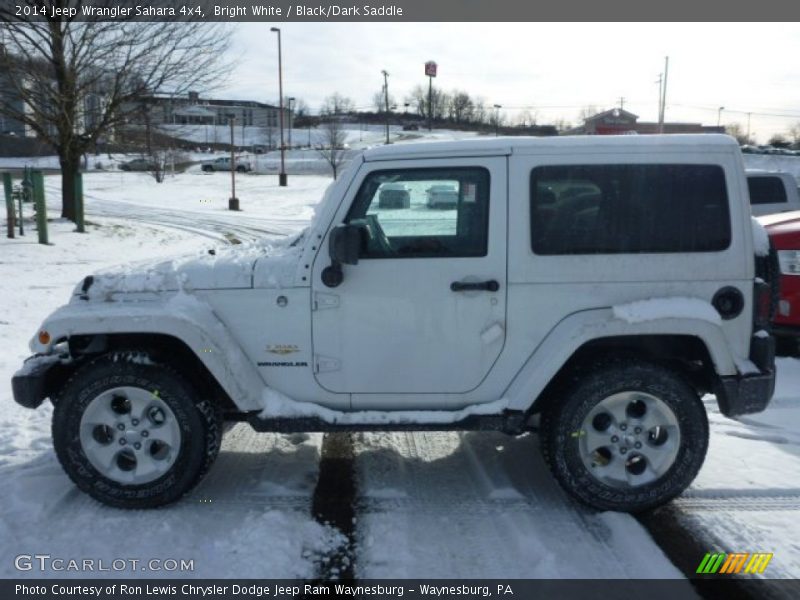 Bright White / Black/Dark Saddle 2014 Jeep Wrangler Sahara 4x4