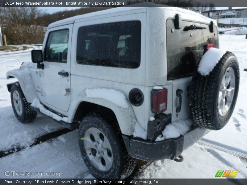 Bright White / Black/Dark Saddle 2014 Jeep Wrangler Sahara 4x4