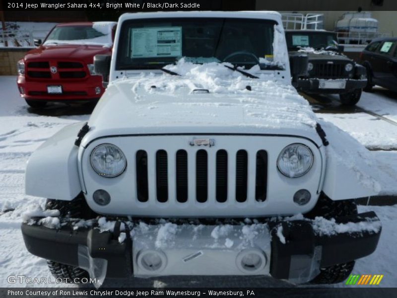 Bright White / Black/Dark Saddle 2014 Jeep Wrangler Sahara 4x4