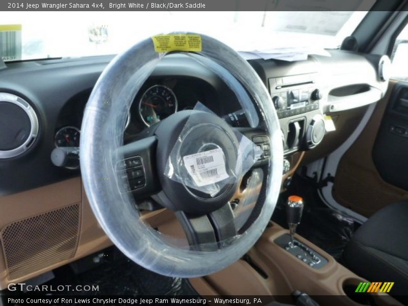 Bright White / Black/Dark Saddle 2014 Jeep Wrangler Sahara 4x4