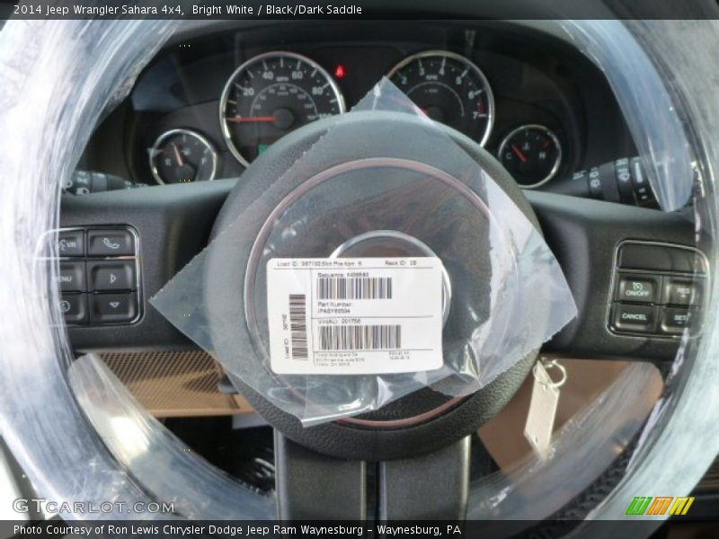 Bright White / Black/Dark Saddle 2014 Jeep Wrangler Sahara 4x4