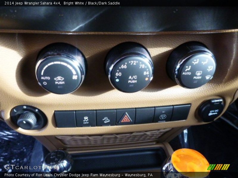 Bright White / Black/Dark Saddle 2014 Jeep Wrangler Sahara 4x4