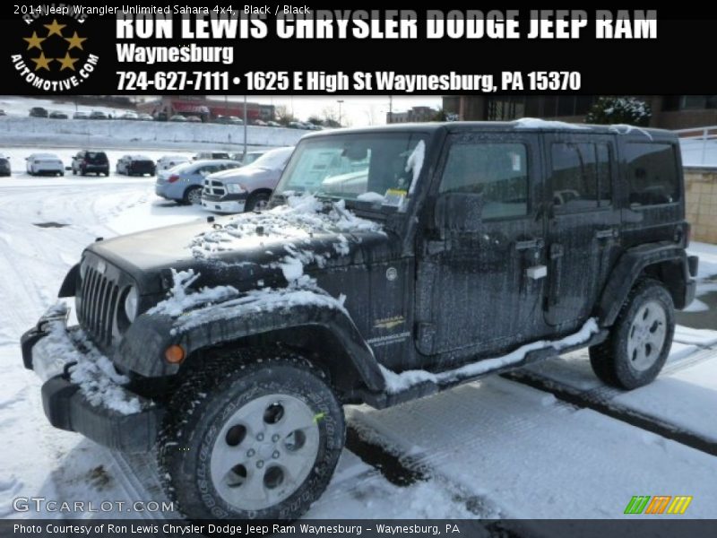 Black / Black 2014 Jeep Wrangler Unlimited Sahara 4x4