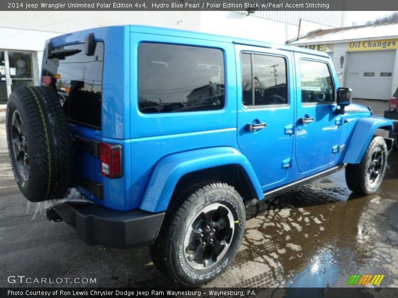 Hydro Blue Pearl / Polar Edition Black w/Pearl Accent Stitching 2014 Jeep Wrangler Unlimited Polar Edition 4x4