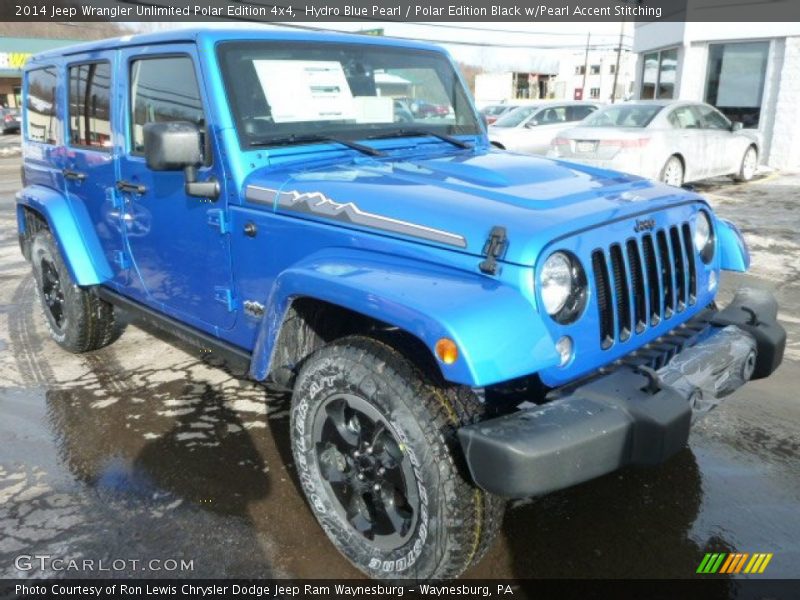 Hydro Blue Pearl / Polar Edition Black w/Pearl Accent Stitching 2014 Jeep Wrangler Unlimited Polar Edition 4x4