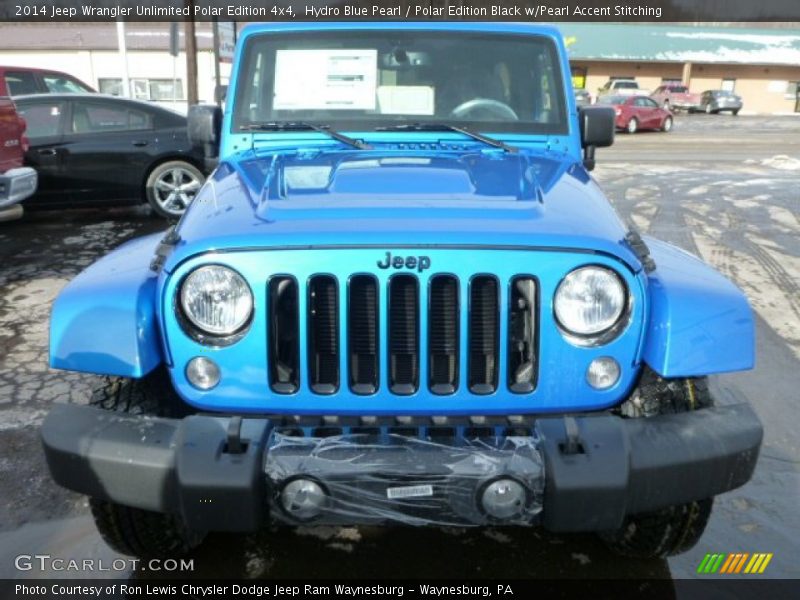 Hydro Blue Pearl / Polar Edition Black w/Pearl Accent Stitching 2014 Jeep Wrangler Unlimited Polar Edition 4x4
