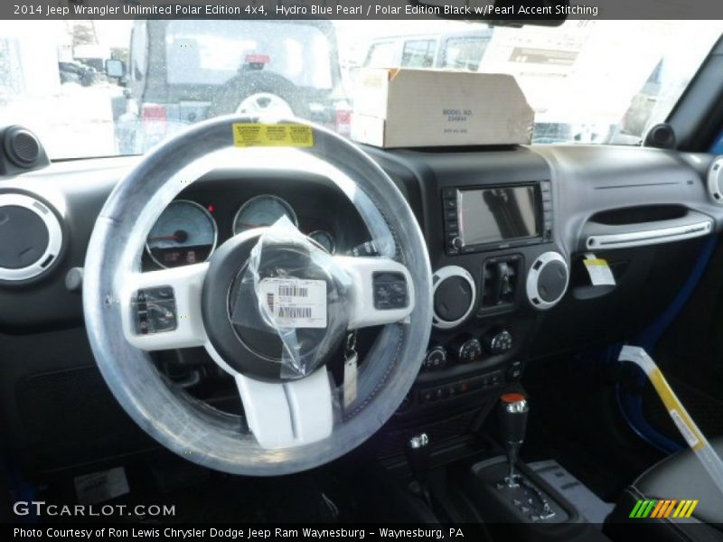 Hydro Blue Pearl / Polar Edition Black w/Pearl Accent Stitching 2014 Jeep Wrangler Unlimited Polar Edition 4x4