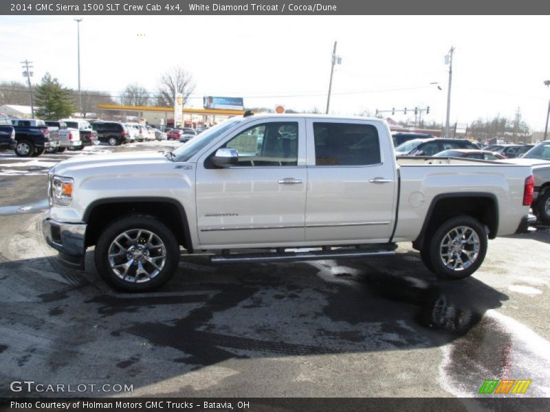 White Diamond Tricoat / Cocoa/Dune 2014 GMC Sierra 1500 SLT Crew Cab 4x4