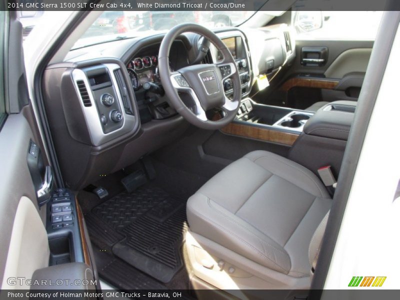 White Diamond Tricoat / Cocoa/Dune 2014 GMC Sierra 1500 SLT Crew Cab 4x4