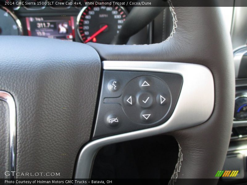 White Diamond Tricoat / Cocoa/Dune 2014 GMC Sierra 1500 SLT Crew Cab 4x4