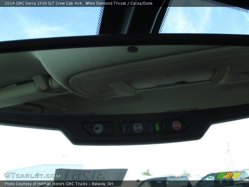 White Diamond Tricoat / Cocoa/Dune 2014 GMC Sierra 1500 SLT Crew Cab 4x4
