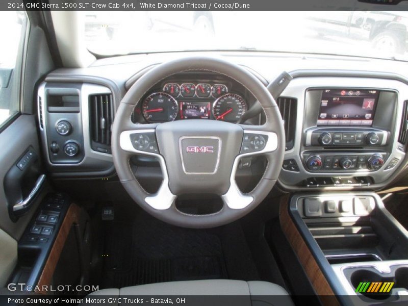White Diamond Tricoat / Cocoa/Dune 2014 GMC Sierra 1500 SLT Crew Cab 4x4