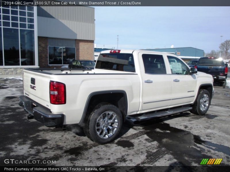 White Diamond Tricoat / Cocoa/Dune 2014 GMC Sierra 1500 SLT Crew Cab 4x4