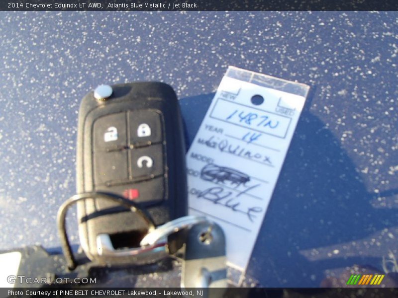 Atlantis Blue Metallic / Jet Black 2014 Chevrolet Equinox LT AWD