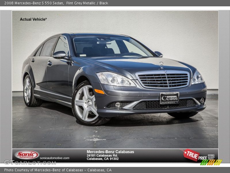 Flint Grey Metallic / Black 2008 Mercedes-Benz S 550 Sedan