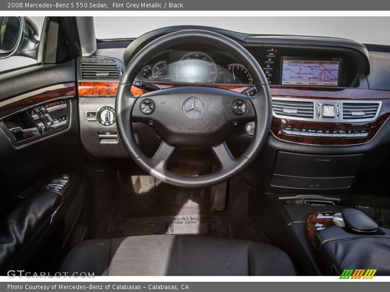 Flint Grey Metallic / Black 2008 Mercedes-Benz S 550 Sedan