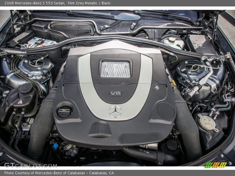 Flint Grey Metallic / Black 2008 Mercedes-Benz S 550 Sedan