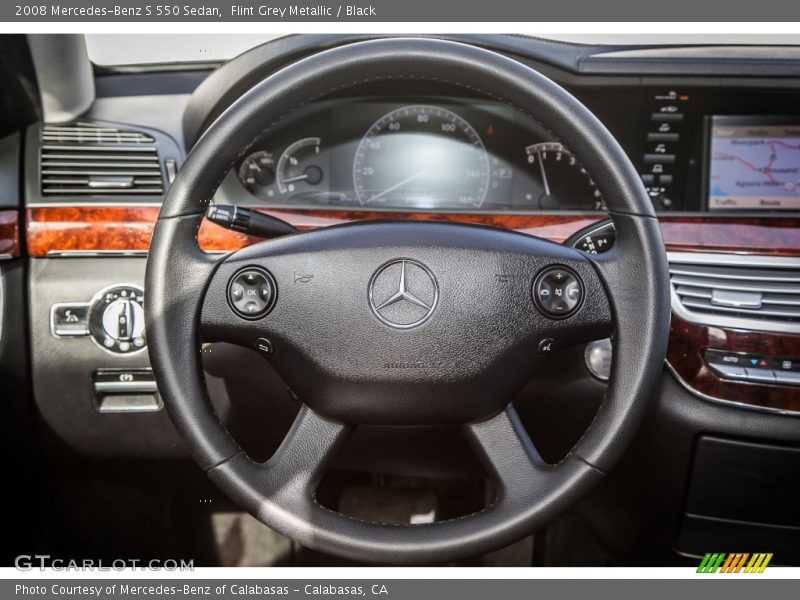 Flint Grey Metallic / Black 2008 Mercedes-Benz S 550 Sedan