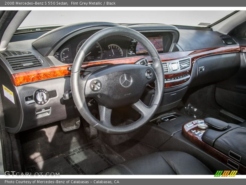 Flint Grey Metallic / Black 2008 Mercedes-Benz S 550 Sedan