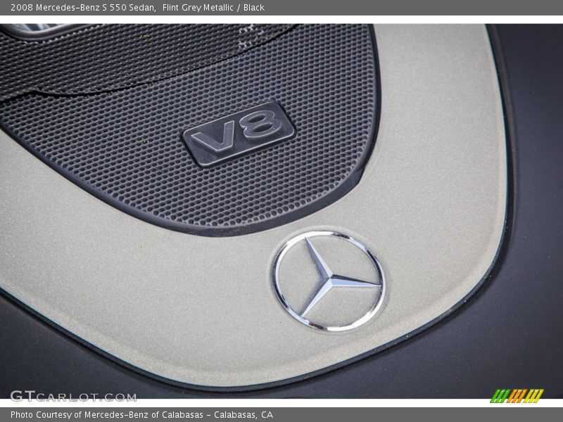 Flint Grey Metallic / Black 2008 Mercedes-Benz S 550 Sedan