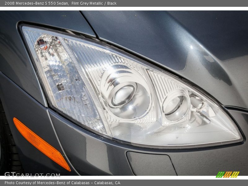 Flint Grey Metallic / Black 2008 Mercedes-Benz S 550 Sedan
