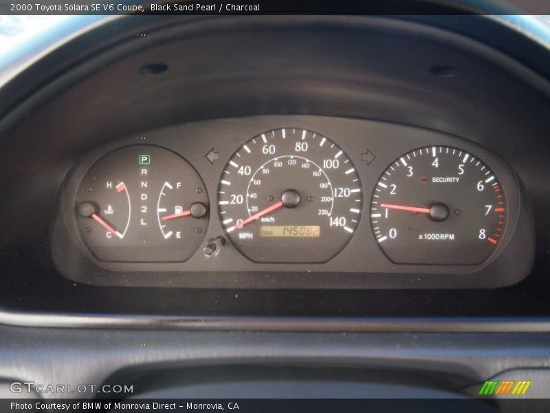 Black Sand Pearl / Charcoal 2000 Toyota Solara SE V6 Coupe