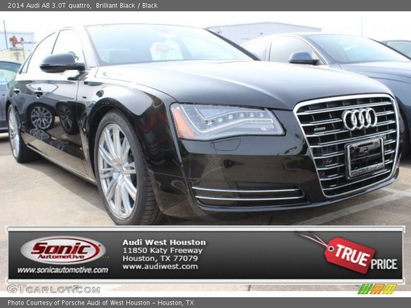 Brilliant Black / Black 2014 Audi A8 3.0T quattro