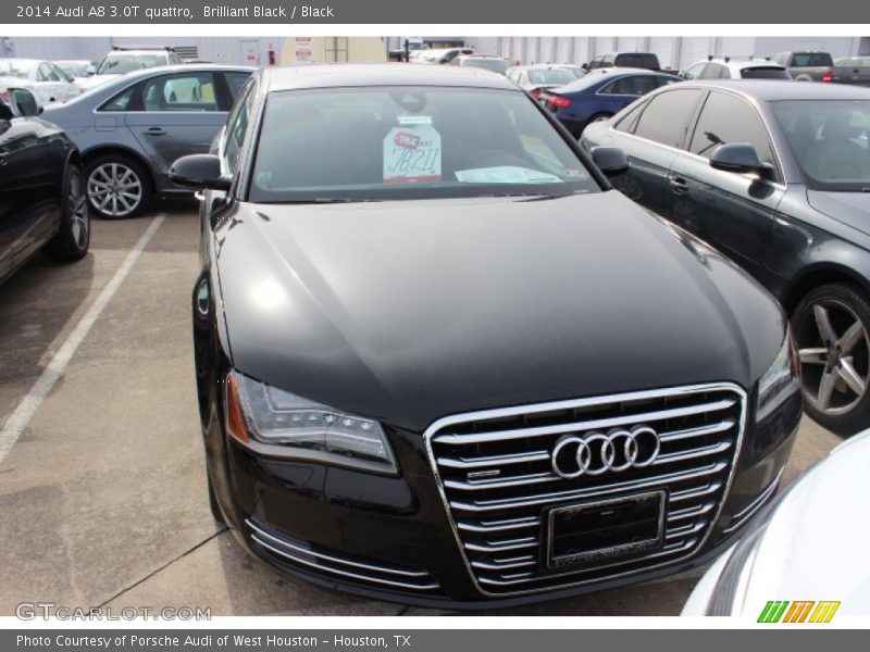 Brilliant Black / Black 2014 Audi A8 3.0T quattro
