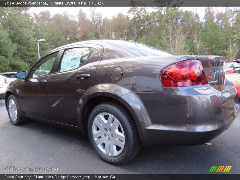 Granite Crystal Metallic / Black 2014 Dodge Avenger SE