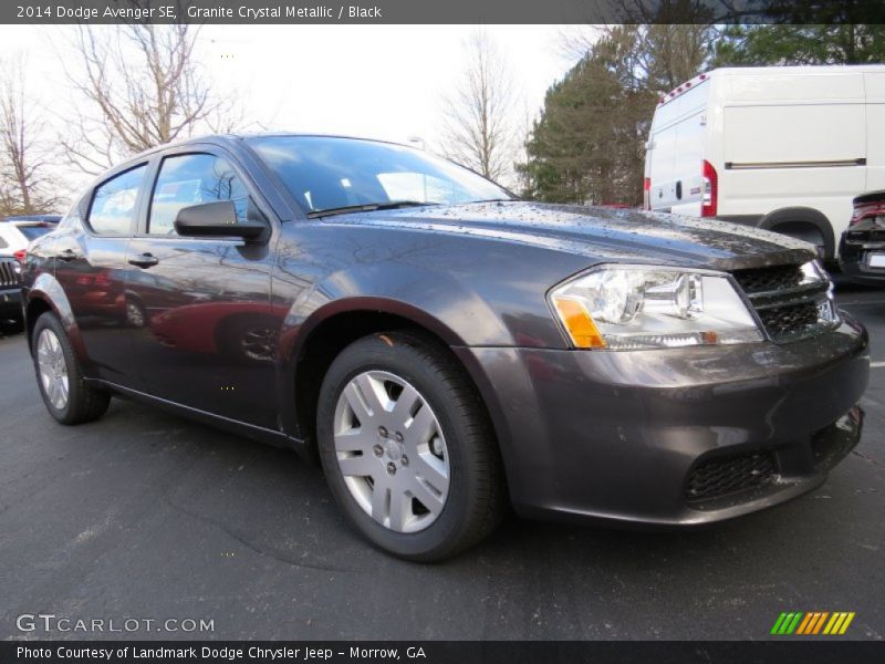 Granite Crystal Metallic / Black 2014 Dodge Avenger SE