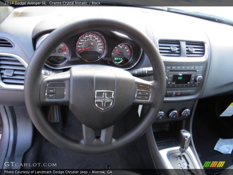Granite Crystal Metallic / Black 2014 Dodge Avenger SE