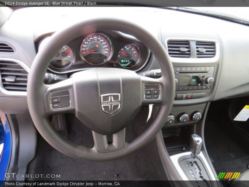 Blue Streak Pearl / Black 2014 Dodge Avenger SE
