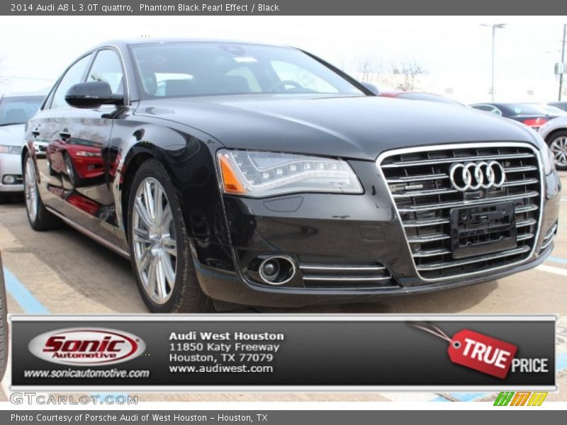 Phantom Black Pearl Effect / Black 2014 Audi A8 L 3.0T quattro