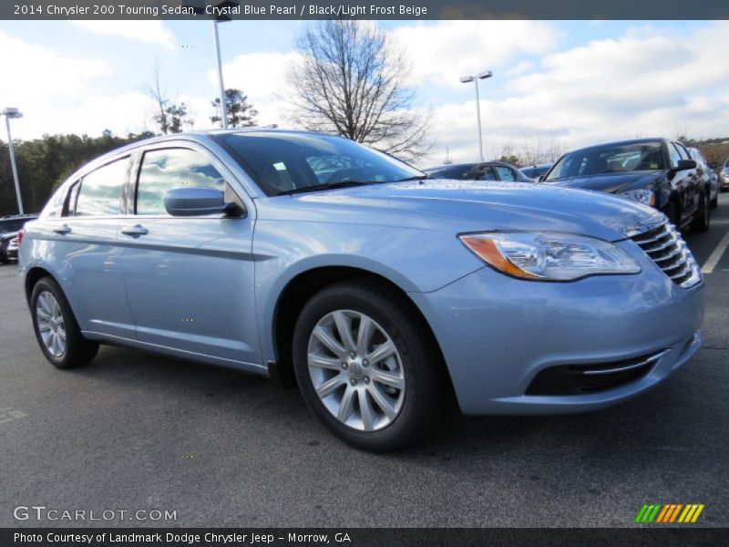 Crystal Blue Pearl / Black/Light Frost Beige 2014 Chrysler 200 Touring Sedan