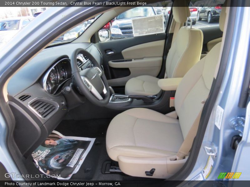 Crystal Blue Pearl / Black/Light Frost Beige 2014 Chrysler 200 Touring Sedan