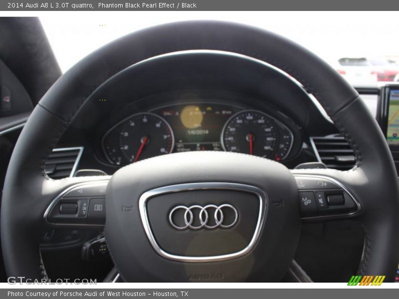 Phantom Black Pearl Effect / Black 2014 Audi A8 L 3.0T quattro