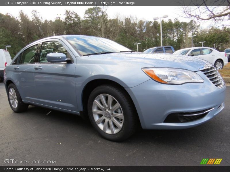 Crystal Blue Pearl / Black/Light Frost Beige 2014 Chrysler 200 Touring Sedan