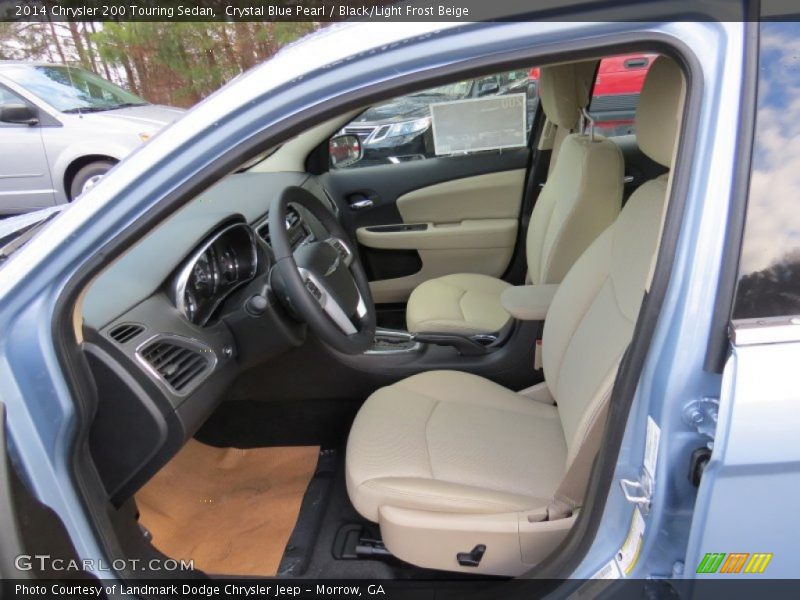 Crystal Blue Pearl / Black/Light Frost Beige 2014 Chrysler 200 Touring Sedan