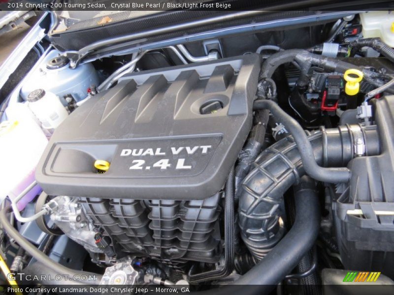 Crystal Blue Pearl / Black/Light Frost Beige 2014 Chrysler 200 Touring Sedan