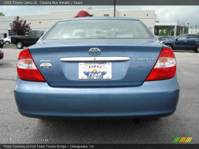 Catalina Blue Metallic / Taupe 2003 Toyota Camry LE