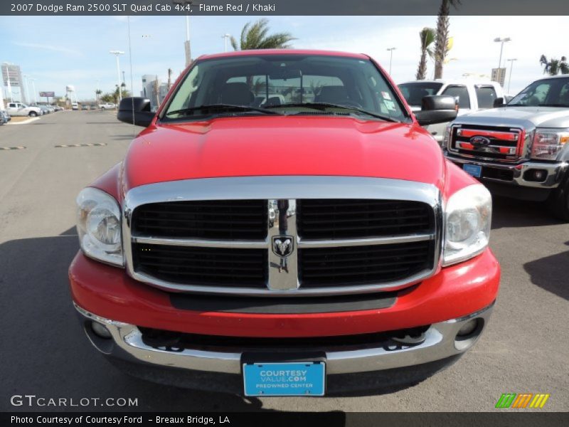 Flame Red / Khaki 2007 Dodge Ram 2500 SLT Quad Cab 4x4