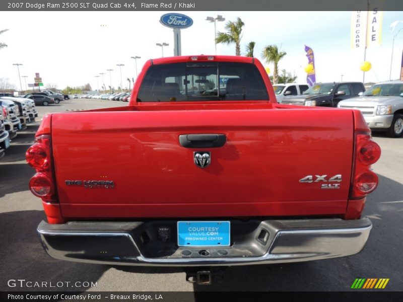 Flame Red / Khaki 2007 Dodge Ram 2500 SLT Quad Cab 4x4