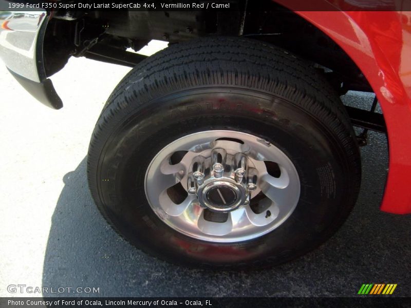 Vermillion Red / Camel 1999 Ford F350 Super Duty Lariat SuperCab 4x4