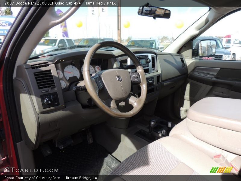 Flame Red / Khaki 2007 Dodge Ram 2500 SLT Quad Cab 4x4