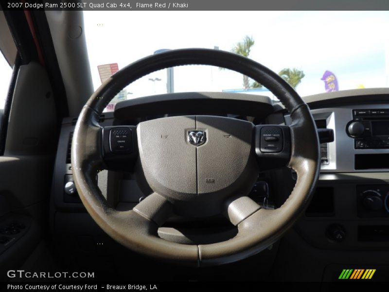 Flame Red / Khaki 2007 Dodge Ram 2500 SLT Quad Cab 4x4